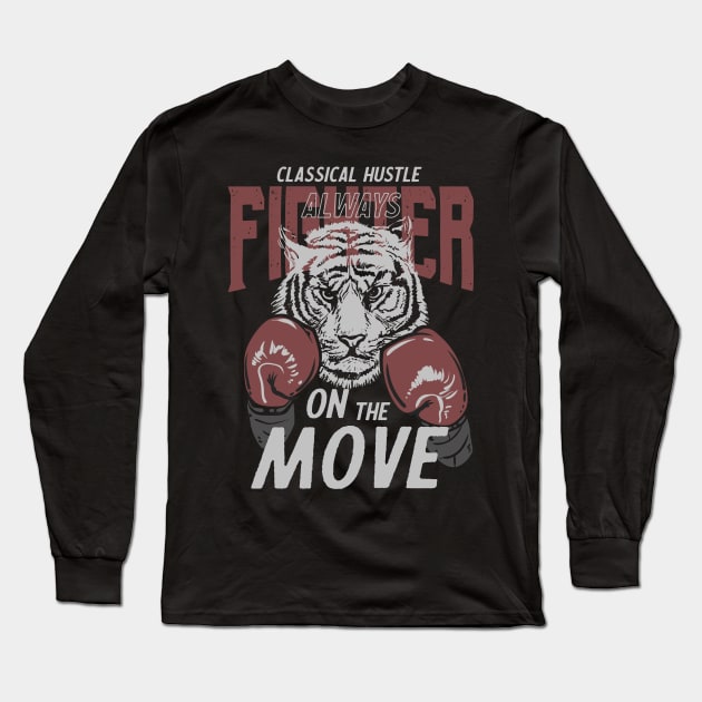 Classica Hustle Fighter always on the Move Long Sleeve T-Shirt by SpaceWiz95